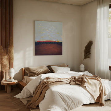 Golden Desert Horizon | Canvas - Room Interior 2