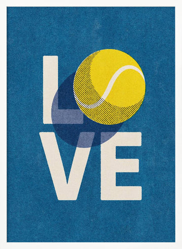 Tennis Love Game | Poster - White Frame Interior