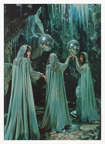 Mystical Ice Cave Women | Poster - White Frame Interior