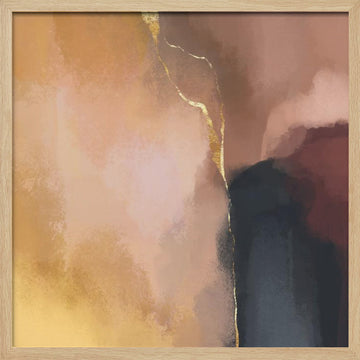 Elegant Abstract Gold | Poster - Wood Frame Interior