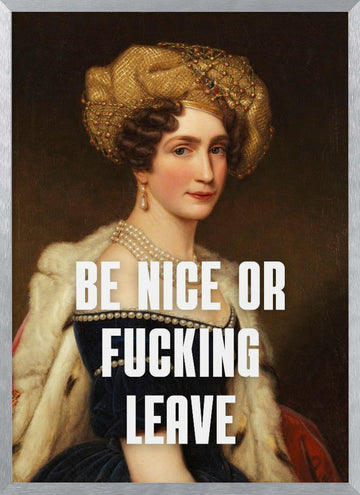 Sassy Classical Woman | Poster - Silver Frame Interior