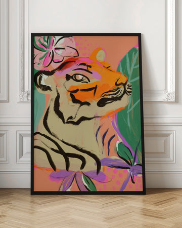 Vibrant Tiger Bloom | Poster - Room Interior 1