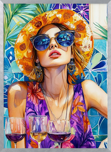 Vibrant Summer Style | Poster - Silver Frame Interior