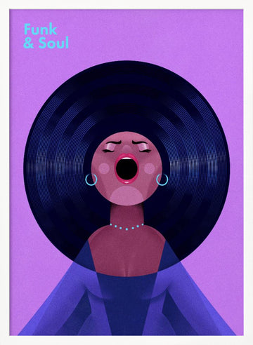 Funk Soul Singer | Poster - White Frame Interior