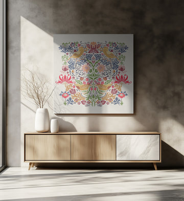 Vintage Botanical Birds | Canvas - Room Interior 2
