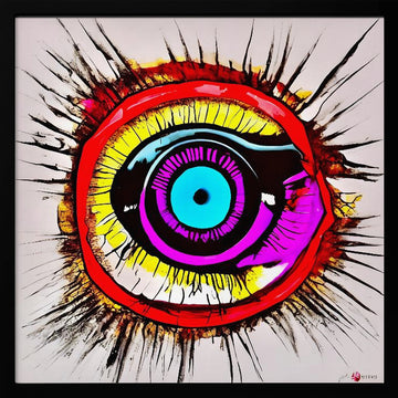Vivid Eye Burst | Poster - Black Metal Frame Interior
