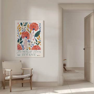 Poppies and Loving Hands | Canvas - Room Interior 1