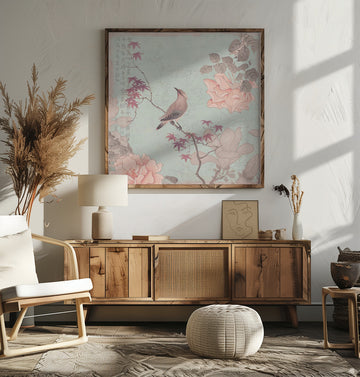 Serene Asian Bird Art | Poster - Room Interior 2