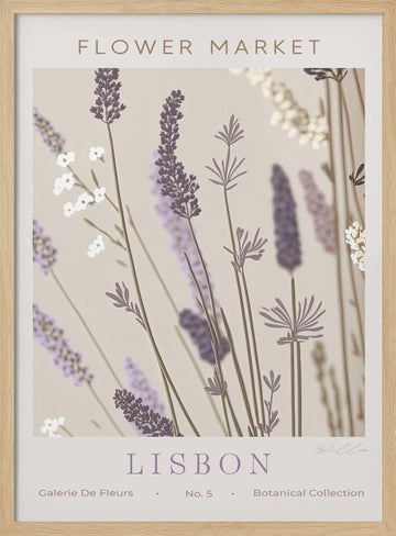 Purple Lavender Blooms | Poster - Wood Frame Interior
