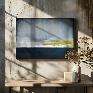 Rain Over Yellow Field | Canvas - Room Interior 2