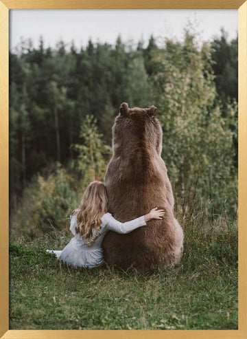 Peaceful Forest Embrace | Poster - Gold Frame Interior