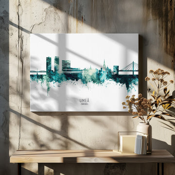 Umeå Sweden Skyline | Canvas - Room Interior 2