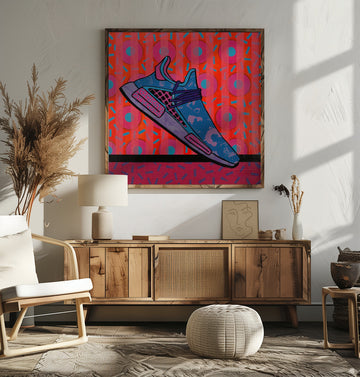 Vibrant Pop Art Sneaker | Poster - Room Interior 2