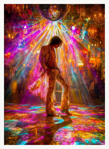 Vibrant Disco Groove | Poster - White Frame Interior
