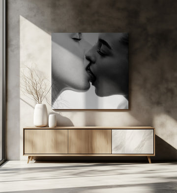 Tender Women's Kiss | Canvas - Room Interior 2