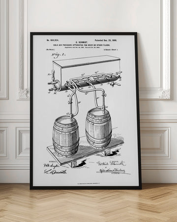 Vintage Beer Apparatus Patent | Poster - Room Interior 1