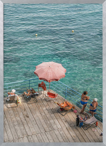 Seaside Pier Leisure | Poster - Silver Frame Interior