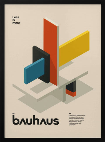 Geometric Shapes Bauhaus | Poster - Black Metal Frame Interior