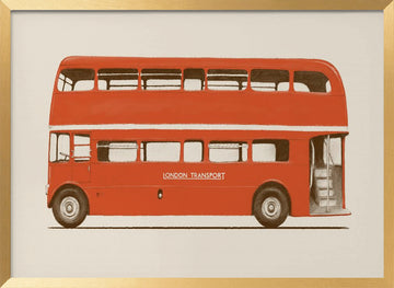 London Double Decker | Poster - Gold Frame Interior