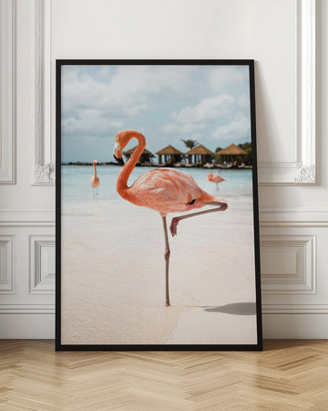 Pink Flamingo Beach | Poster - Room Interior 1