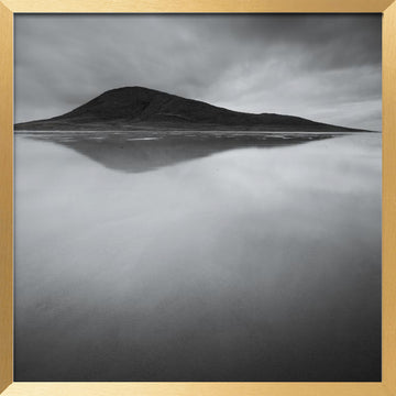 Moody Mountain Reflection | Poster - Gold Frame Interior