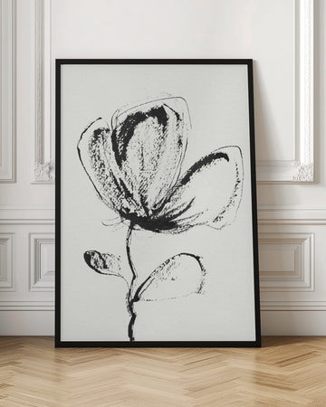 Expressive Ink Flower | Poster - Room Interior 1