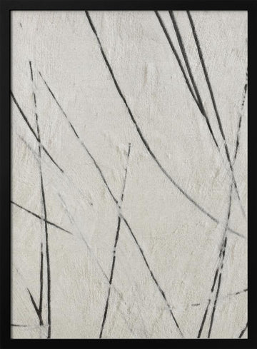 Organic Lines Texture | Poster - Black Metal Frame Interior