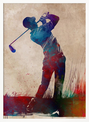 Dynamic Golf Swing | Poster - White Frame Interior