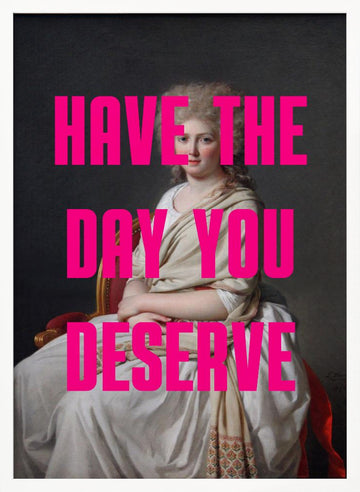 Sassy Pink Text Portrait | Poster - White Frame Interior
