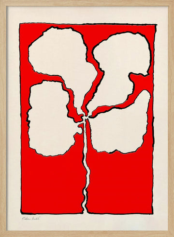 Red Flower | Poster - Wood Frame Interior
