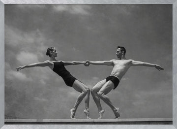 Ballet Partners In Balance | Poster - Silver Frame Interior