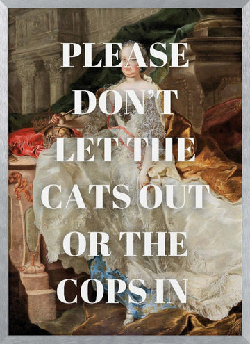 Regal Lady Funny Message | Poster - Silver Frame Interior