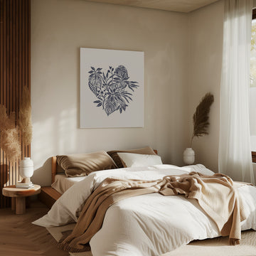 Tropical Leaf Cluster | Canvas - Room Interior 2