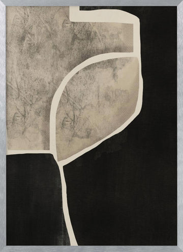 Textured Organic Shapes | Poster - Silver Frame Interior