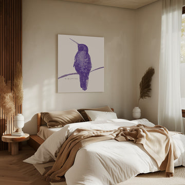 Elegant Violet Hummingbird | Canvas - Room Interior 2