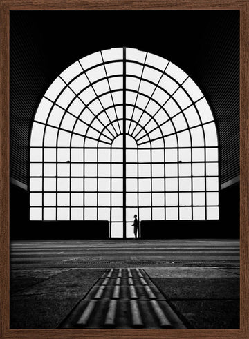 Architectural Solitude | Poster - Walnut Frame Interior