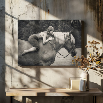 Vintage Equestrian Portrait | Canvas - Room Interior 2