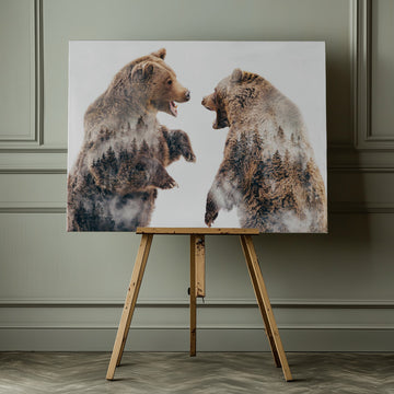 Roaring Forest Bears | Canvas - Room Interior 1