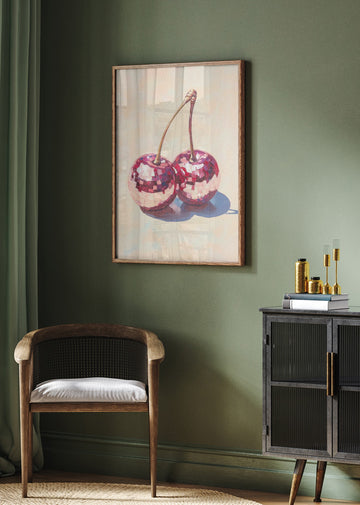 Disco Cherries | Poster - Room Interior 2
