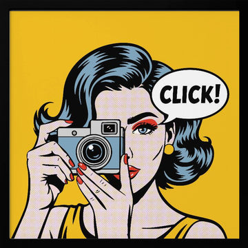 Pop Art Photographer | Poster - Black Metal Frame Interior