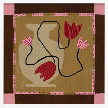 Out of Vase Blooms 4 | Poster - White Frame Interior