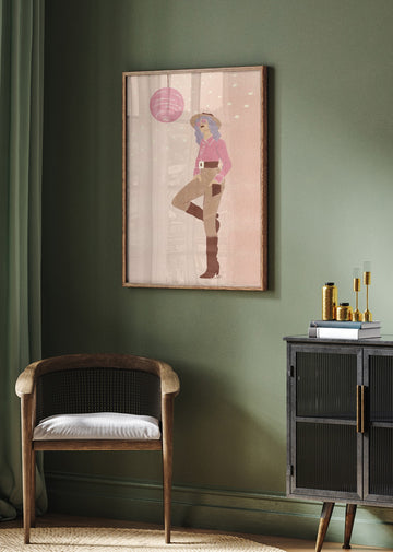Disco Cowgirl 2 | Poster - Room Interior 2