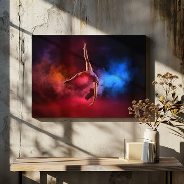 Dynamic Gymnast Leap | Canvas - Room Interior 2