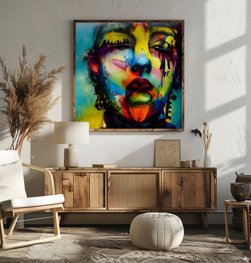 Vibrant Abstract Portrait | Poster - Room Interior 2