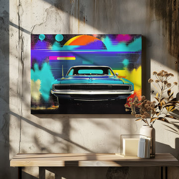 Classic Car Pop Art | Canvas - Room Interior 2