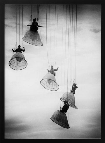 Hanging Performers Sky | Poster - Black Metal Frame Interior