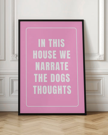 Funny Dog Thoughts Quote | Poster - Room Interior 1
