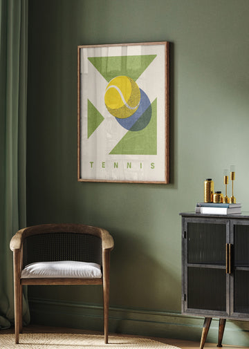Retro Tennis Game | Poster - Room Interior 2