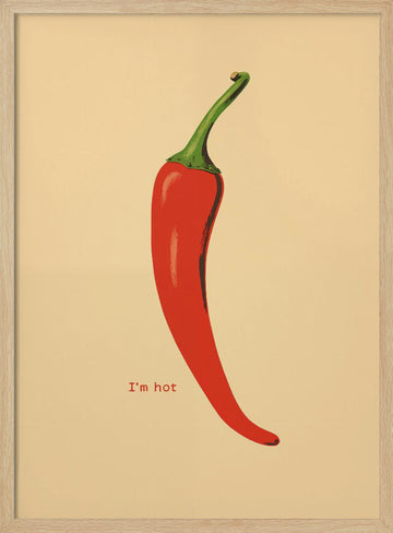 Hot Red Chili | Poster - Wood Frame Interior