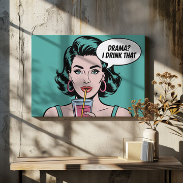 Pop Art Drama Queen | Canvas - Room Interior 2
